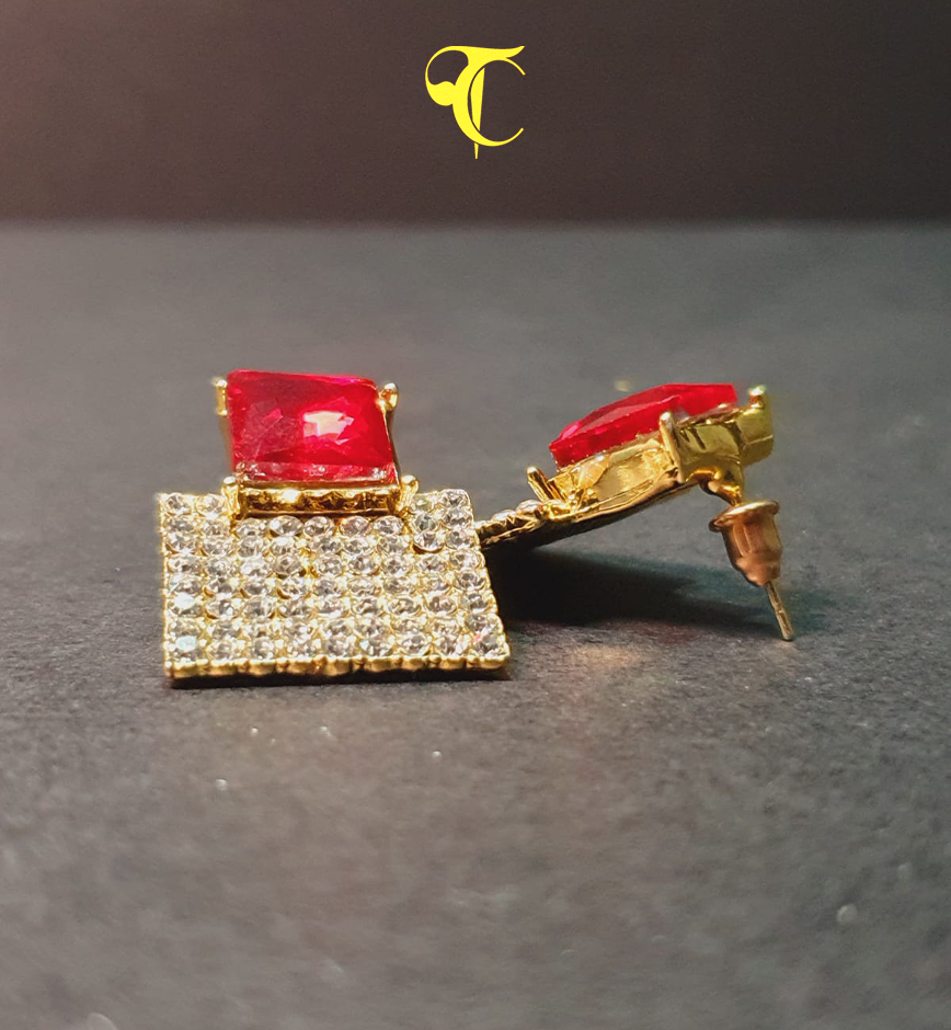 Red Gem Earrings