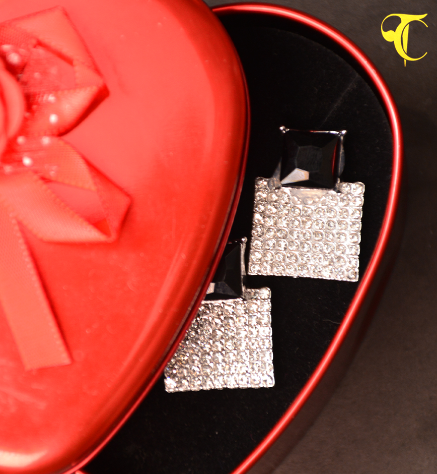 Black Gem Earrings