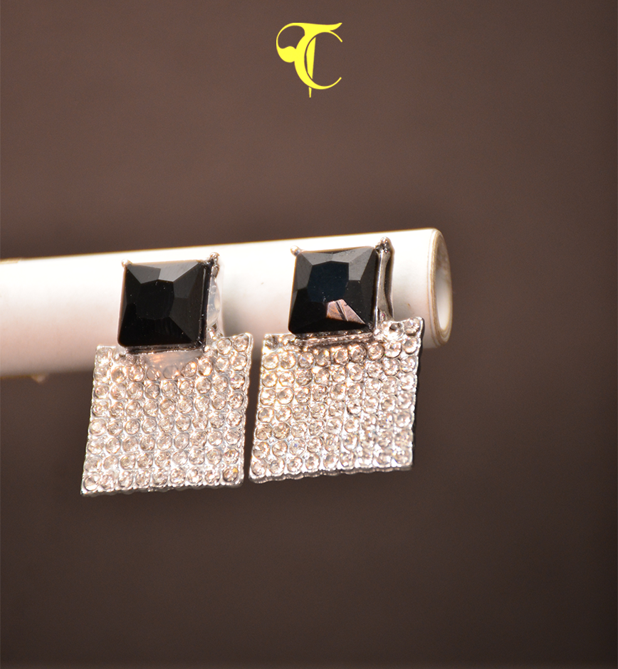 Black Gem Earrings