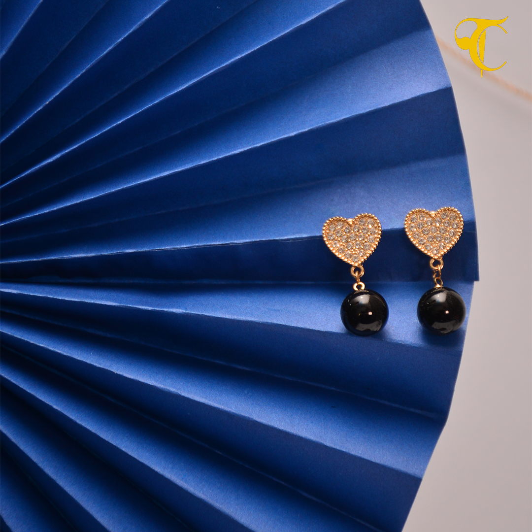 Black Heart Earrings