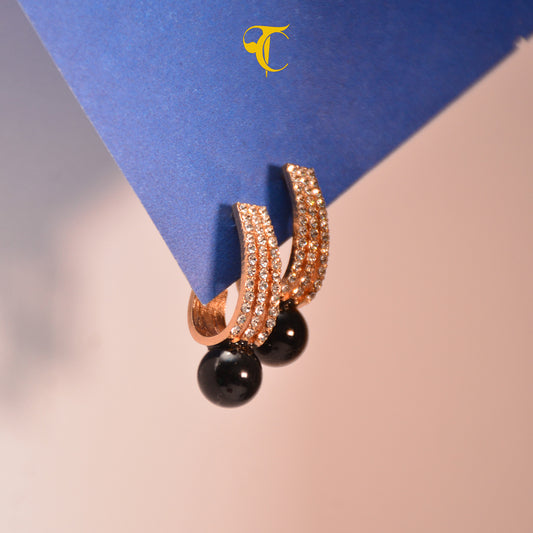 Black Hoop Earring