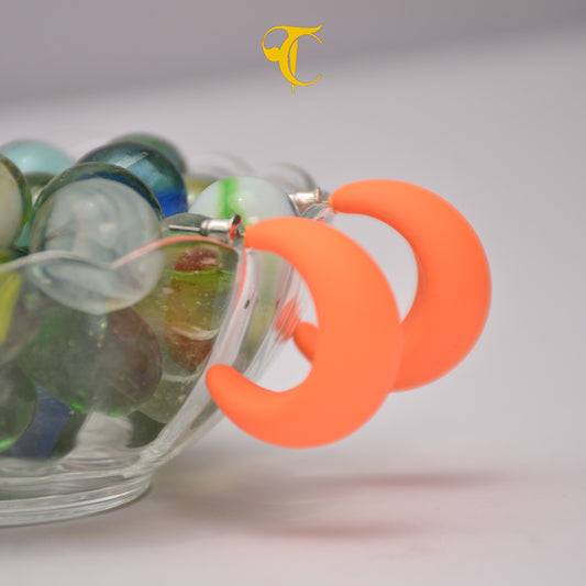 Orange Hook Earring
