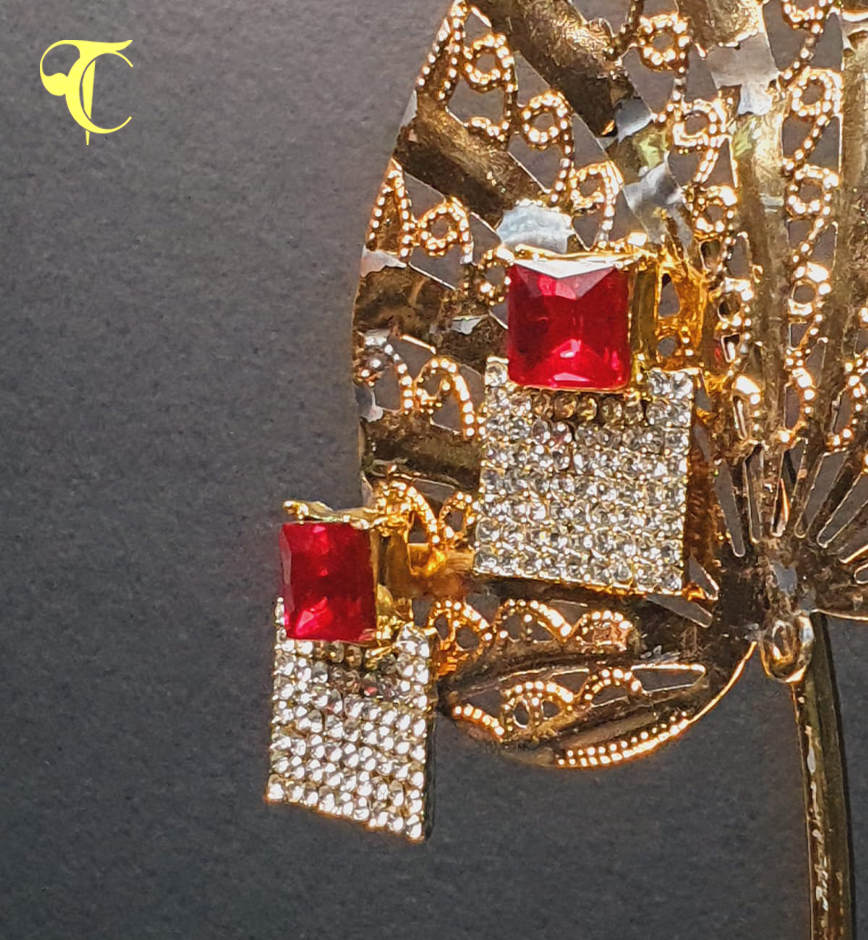 Red Gem Earrings