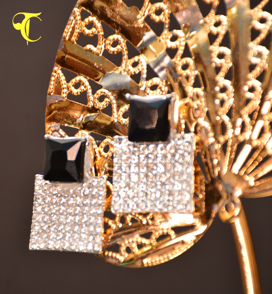 Black Gem Earrings
