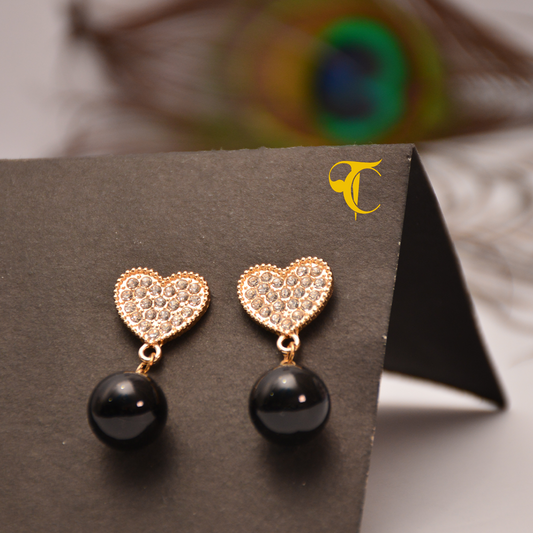 Black Heart Earrings