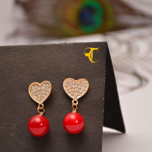 Red Heart Earrings