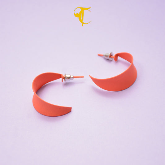 Orange Coral Earring