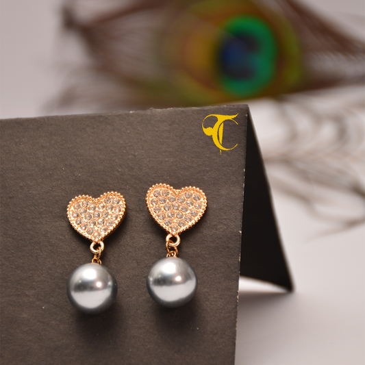 Blue Heart Earring