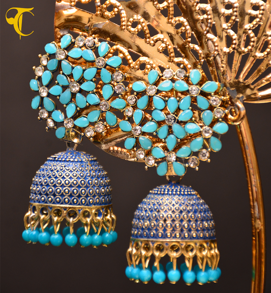 Blue Jhumkee Earring